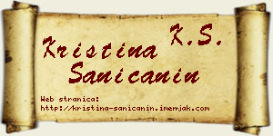 Kristina Saničanin vizit kartica